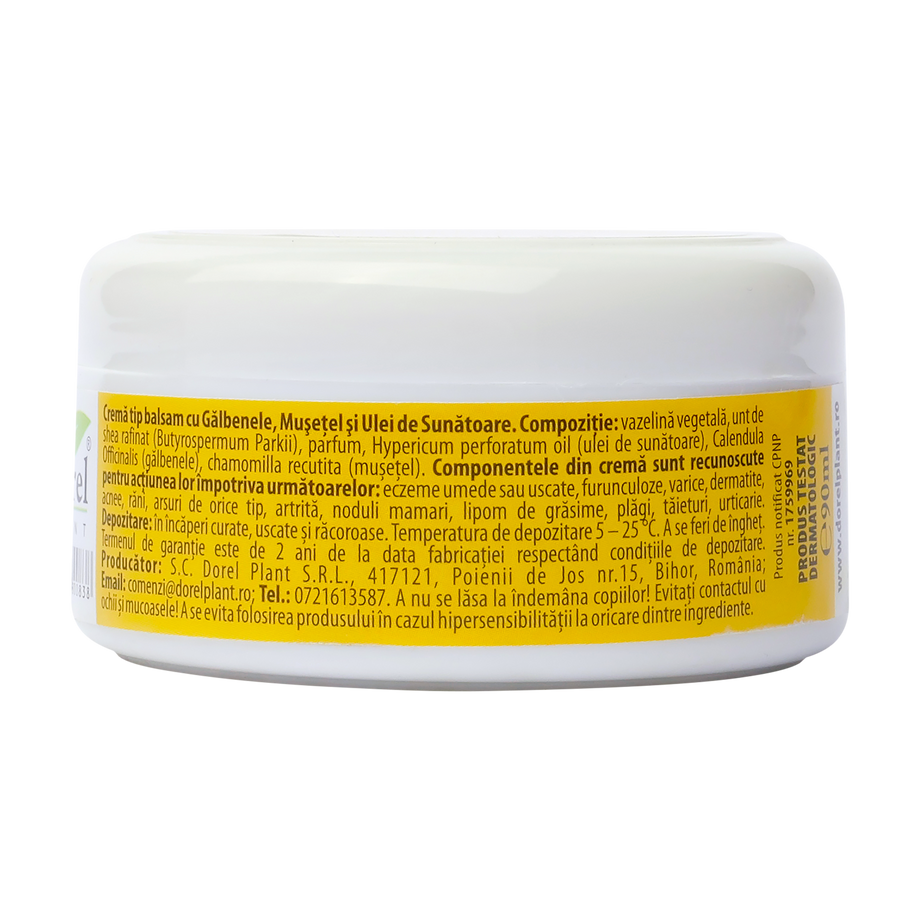Crema-balsam galbenele, musetel si sunatoare 90 ml