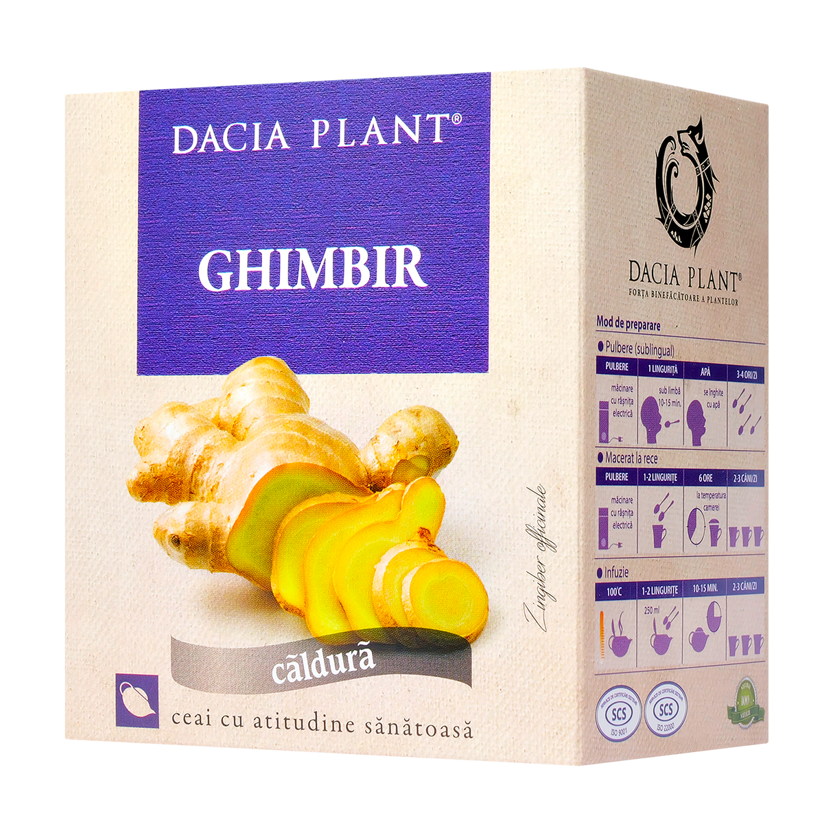 Ceai ghimbir 50 g Dacia Plant