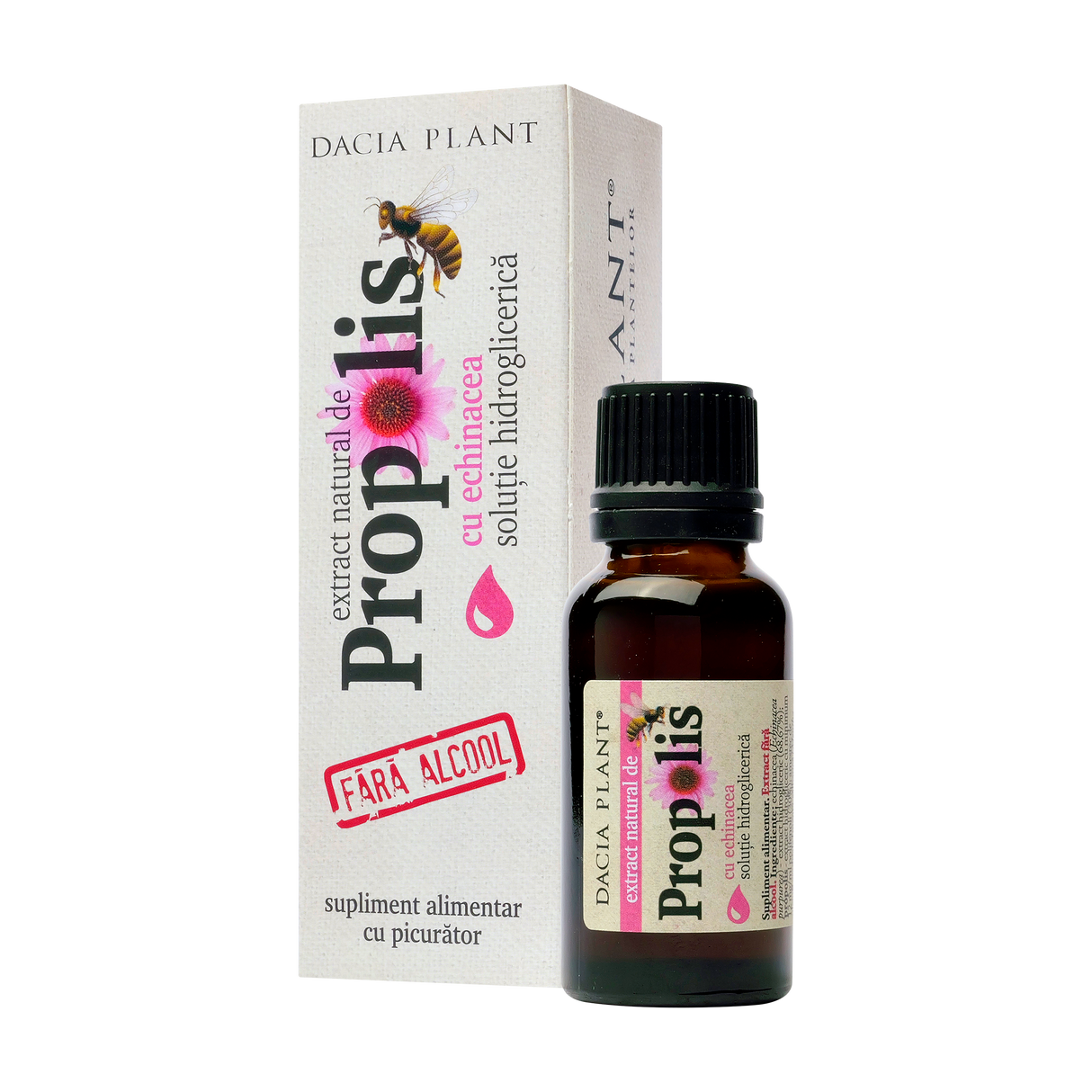 Propolis cu echinaceea fara alcool cu picurator 20 ml