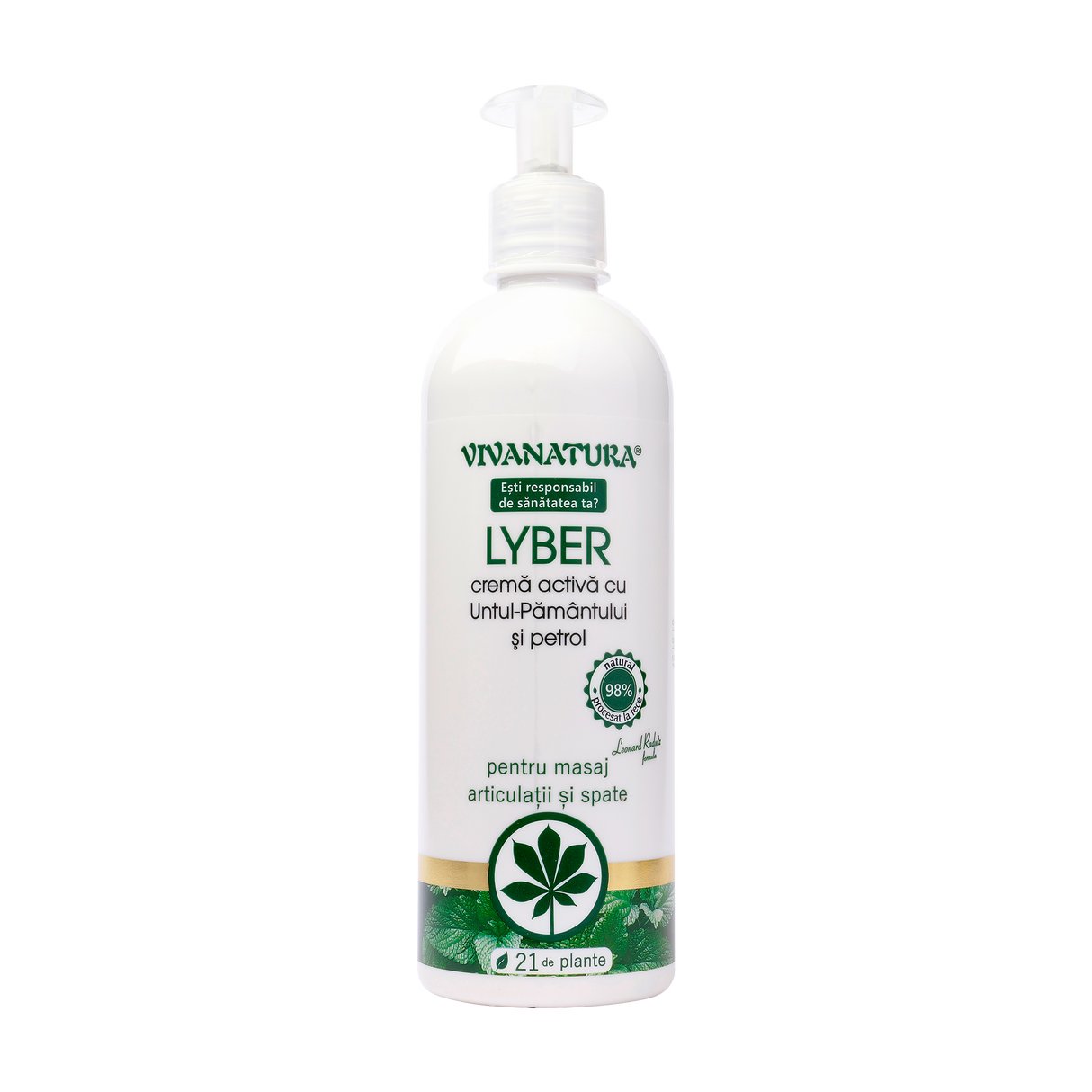 Lyber Crema Activa Antireumatica cu Untul Pamantului si Petrol 500 ml