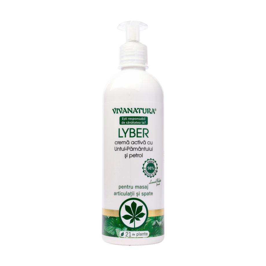 Lyber Crema Activa Antireumatica cu Untul Pamantului si Petrol 500 ml