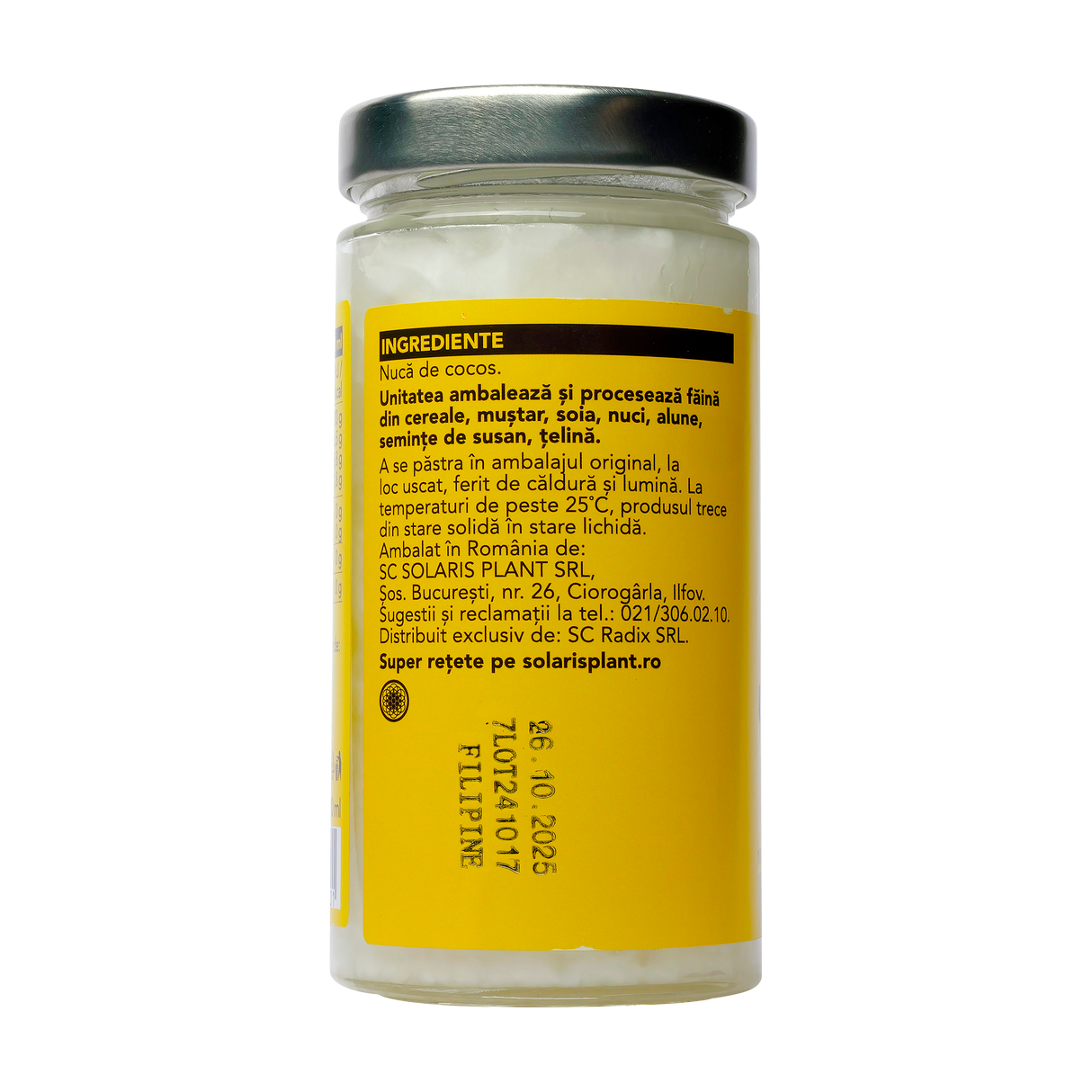 Ulei cocos presat la rece 500 ml