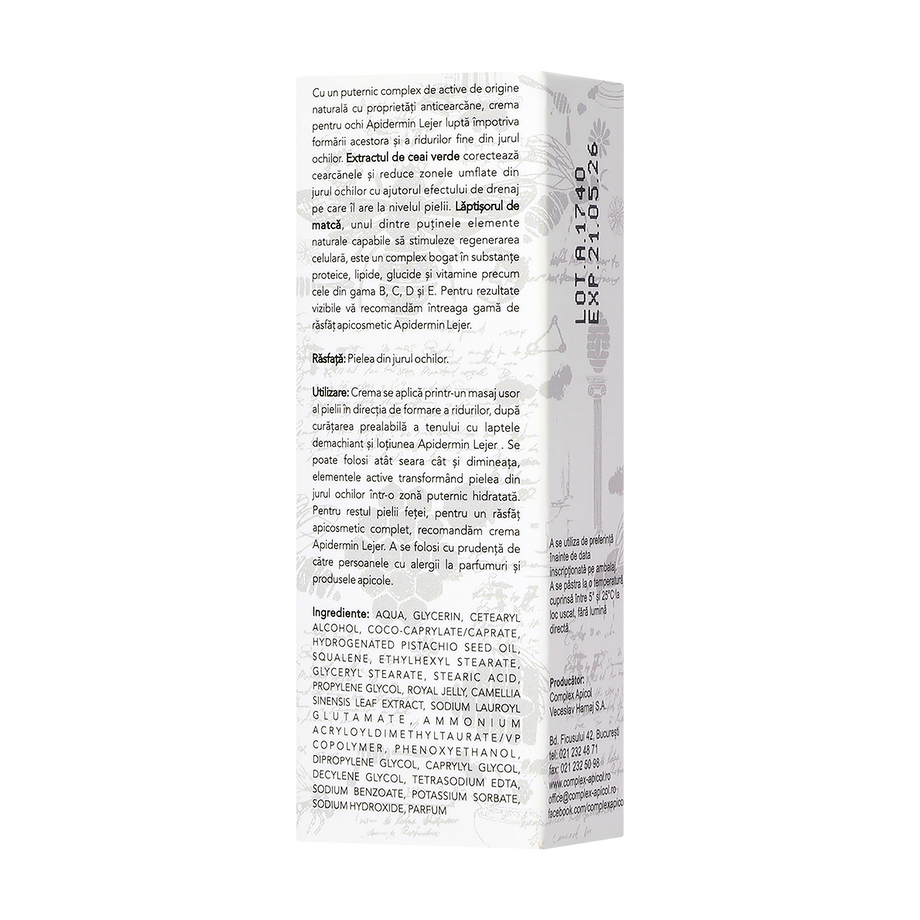 Apidermin crema lejera pentru ochi 10 ml