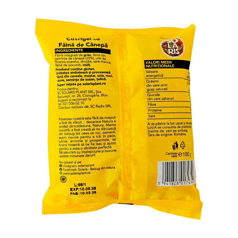 Covrigei cu faina de canepa 100 g