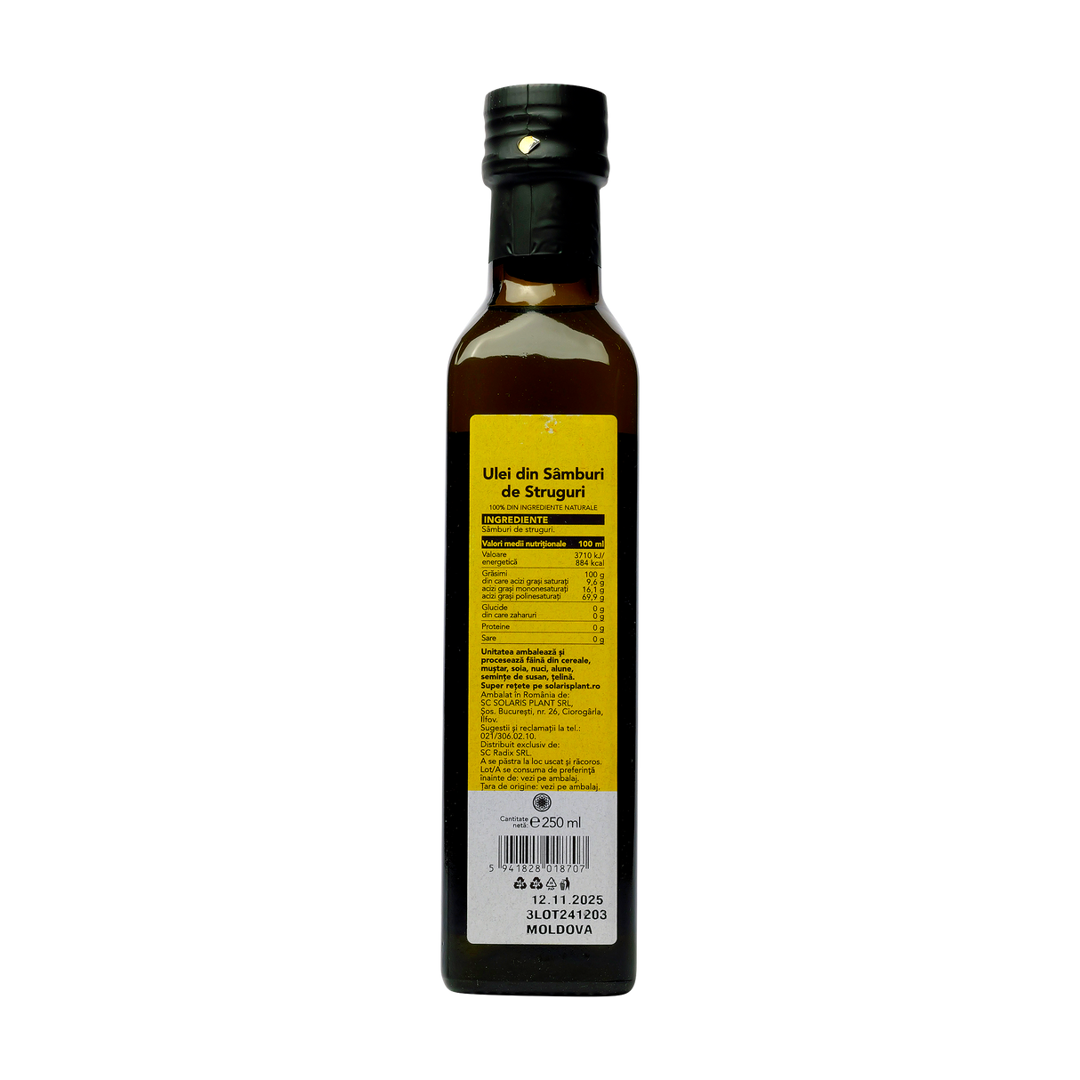 Ulei samburi struguri presat la rece 250 ml