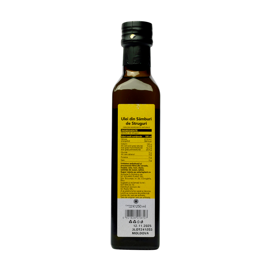 Ulei samburi struguri presat la rece 250 ml