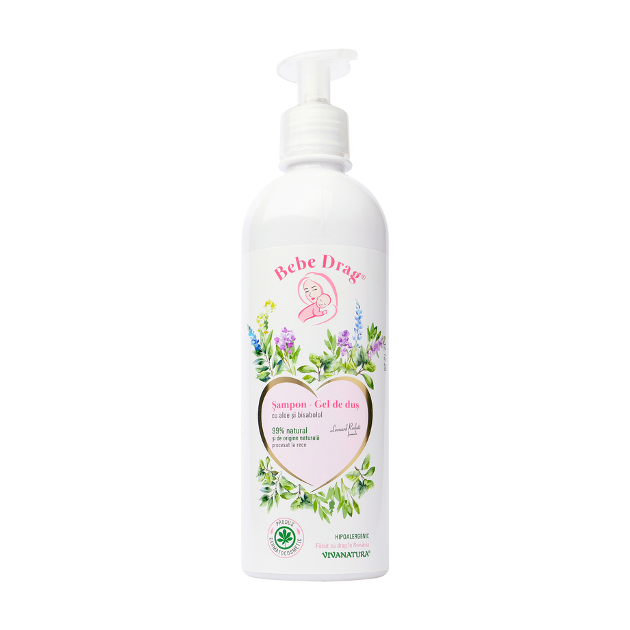 Sampon si gel de dus Bebe Drag cu aloe si bisabolol 500 ml