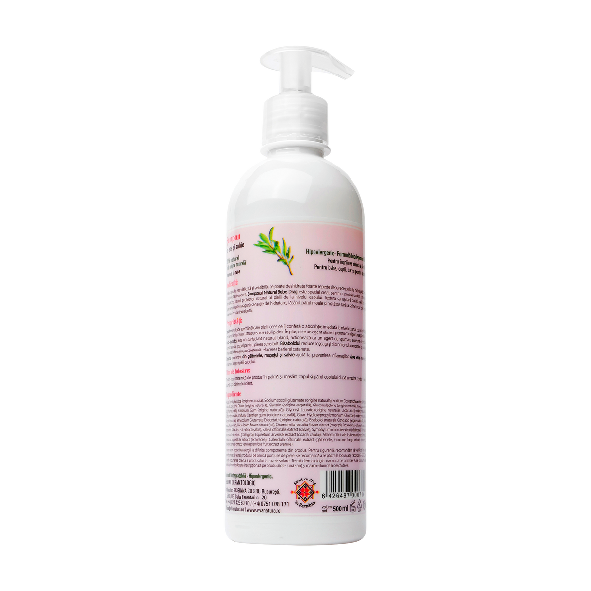 Sampon Bebe Drag cu aloe si salvie 500 ml