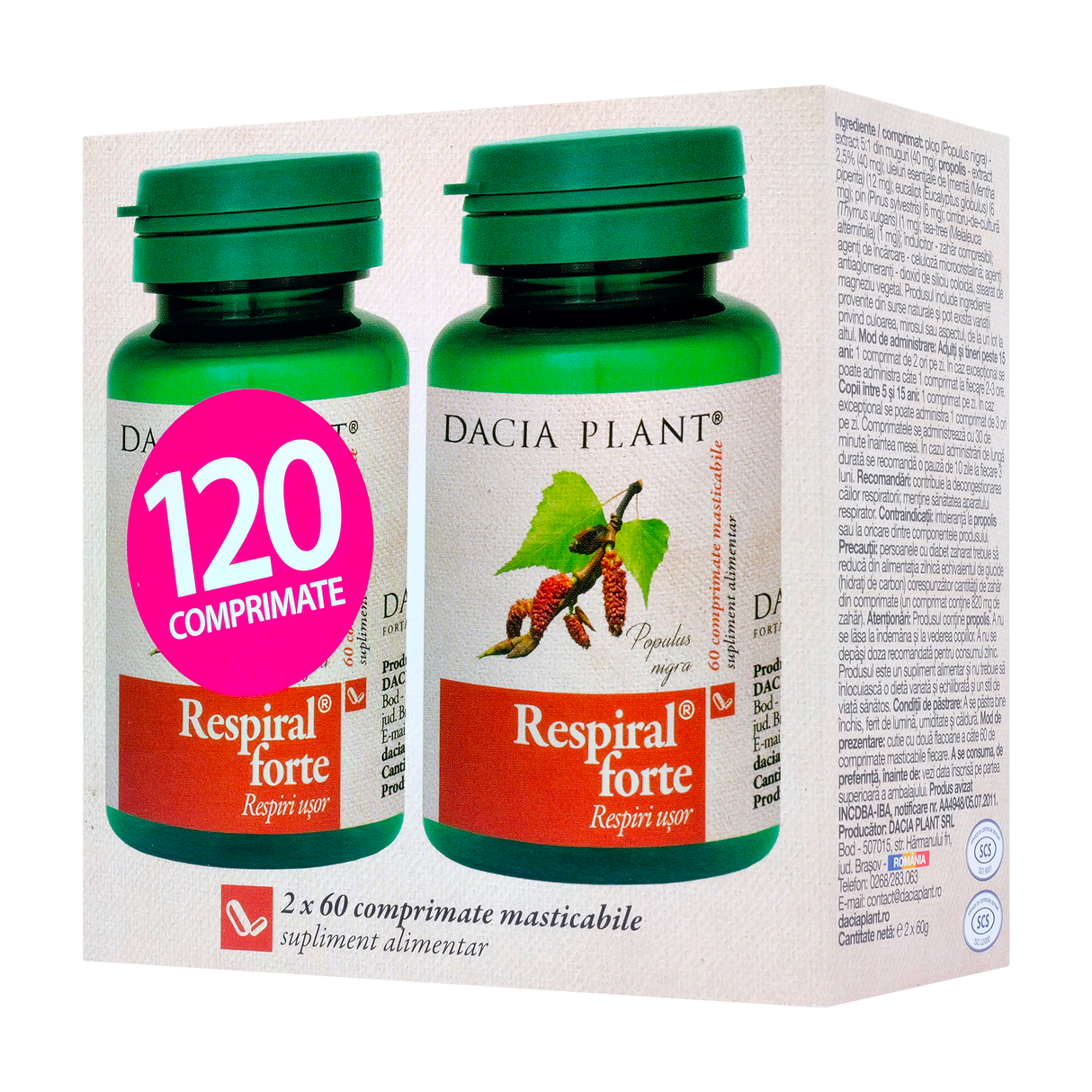 Respiral forte 120 comprimate