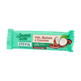 Ciocolata cu lapte, cocos si quinoa fara zaharuri adaugate cu indulcitor din Stevia 25 g