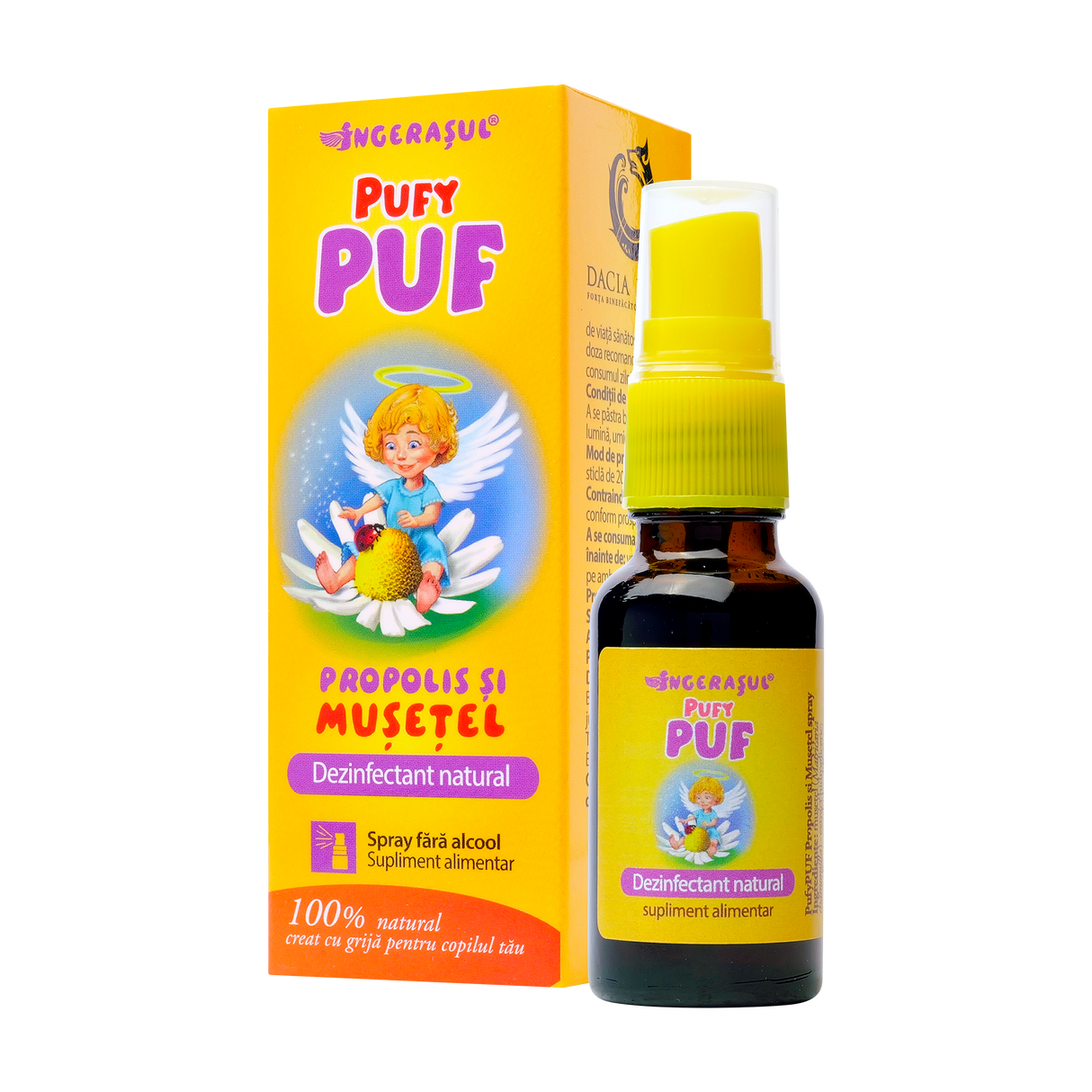 Propolis si musetel Pufy puf" fara alcool spray 20 ml
