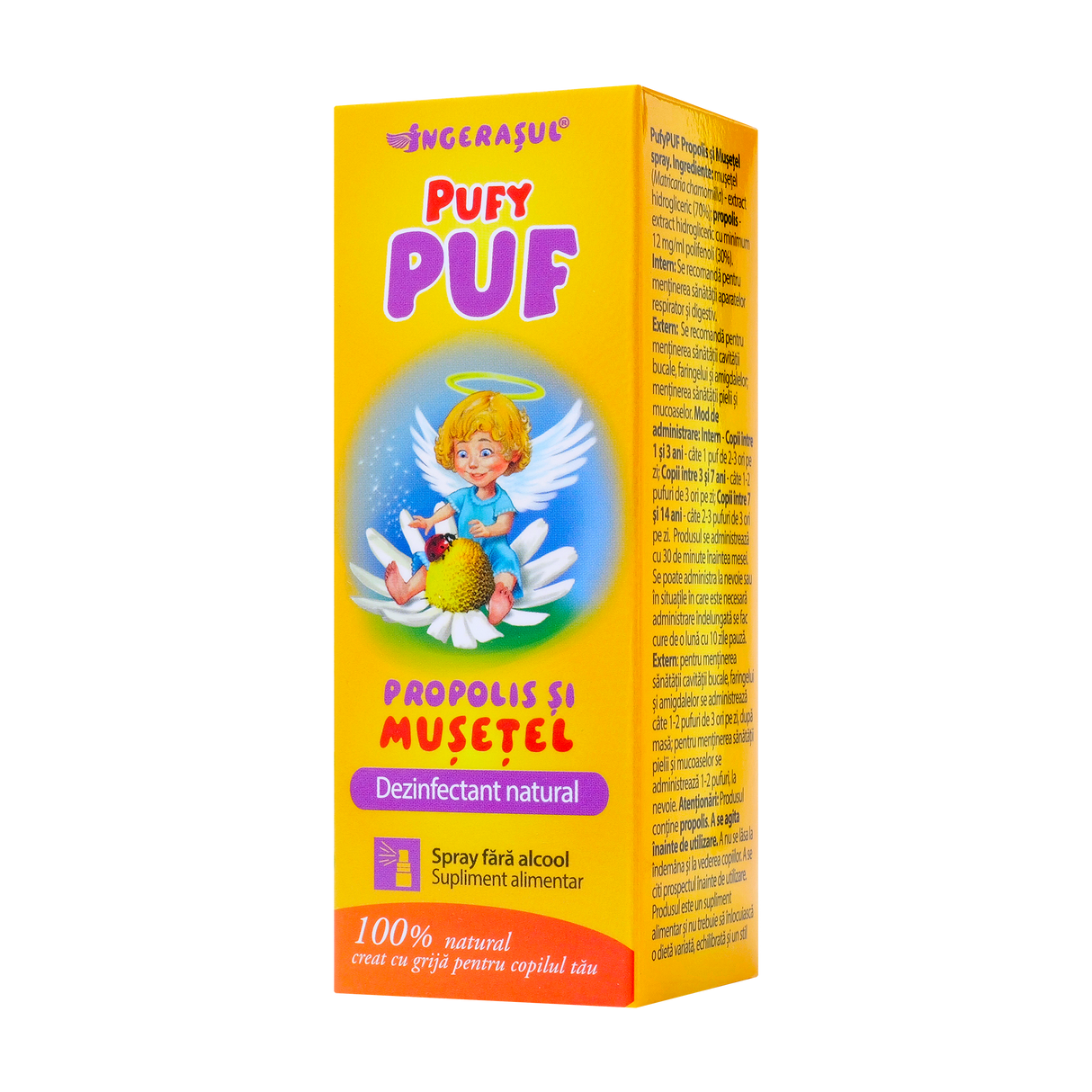 Propolis si musetel Pufy puf" fara alcool spray 20 ml