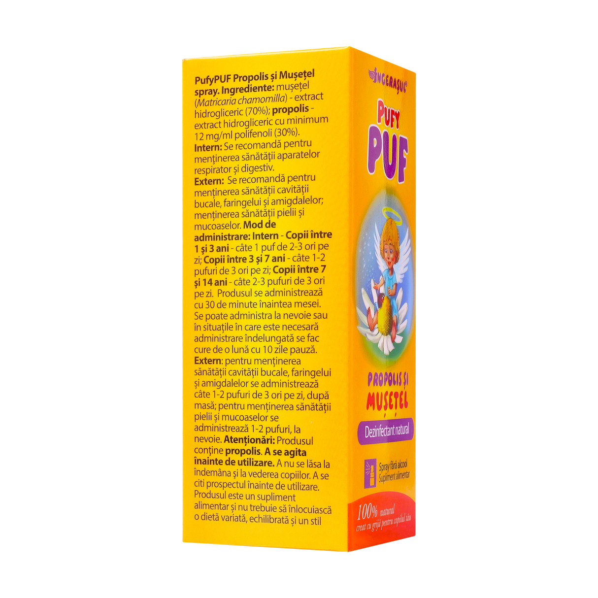 Propolis si musetel Pufy puf" fara alcool spray 20 ml