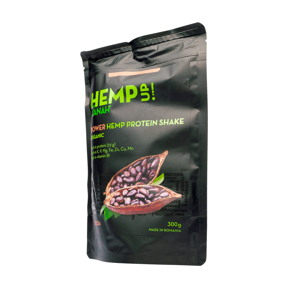 Power Shake proteic de canepa cu cacao 300 g