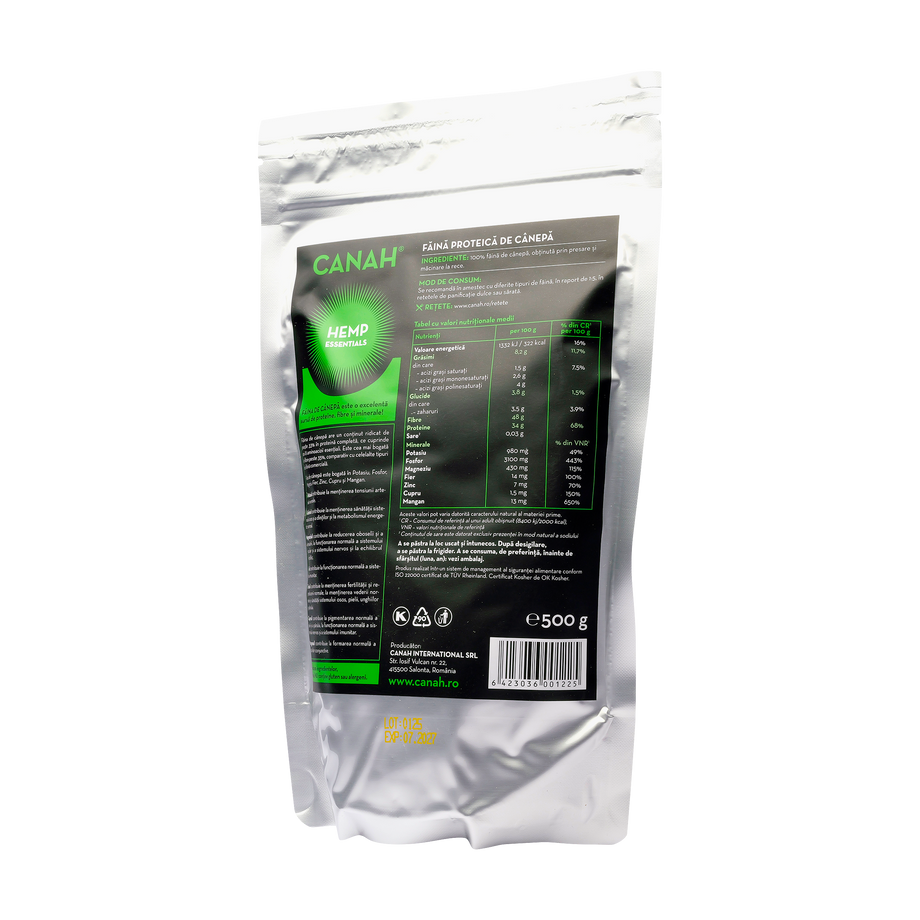 Faina proteica de canepa 500gr Canah