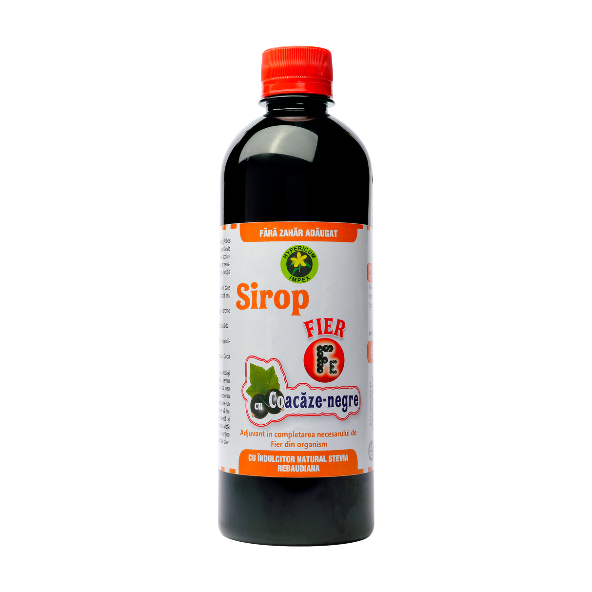 Sirop fier cu coacaze nege fara zahar 500 ml