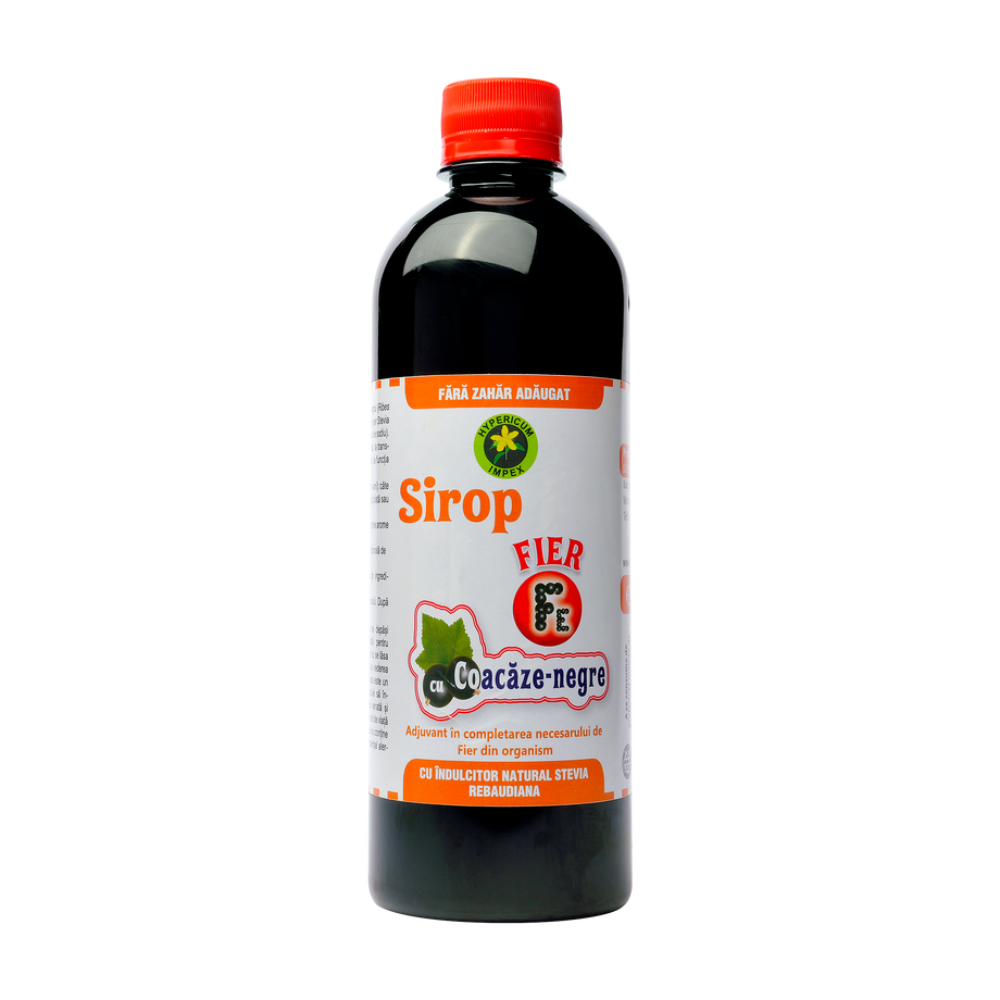 Sirop fier cu coacaze nege fara zahar 500 ml