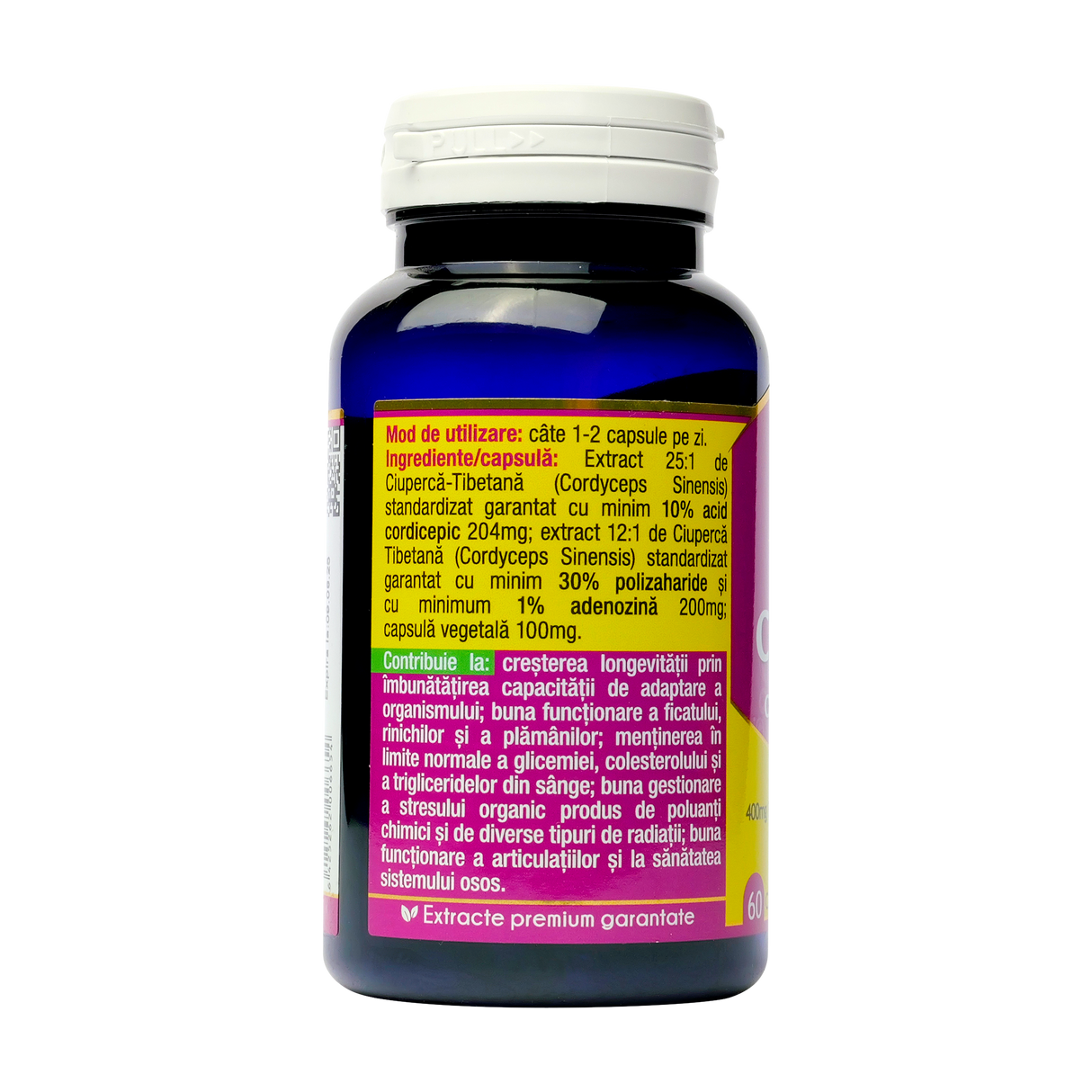 Cordyceps 10/30/1 60cps Herbagetica 60 capsule