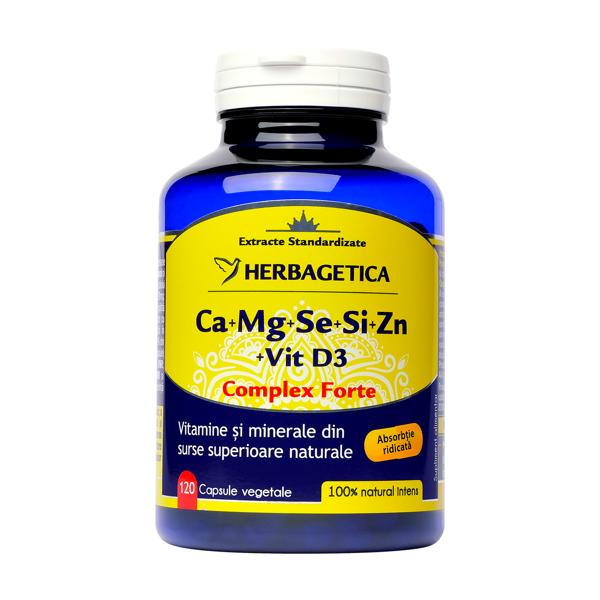 Ca + mg + se + si + zn organice cu D3 120 capsule