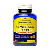 Ca + mg + se + si + zn organice cu D3 120 capsule