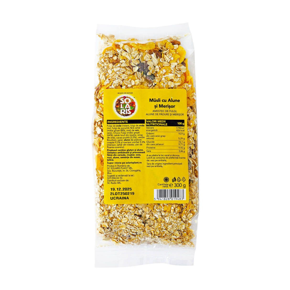 Musli cu alune si merisor 300 g
