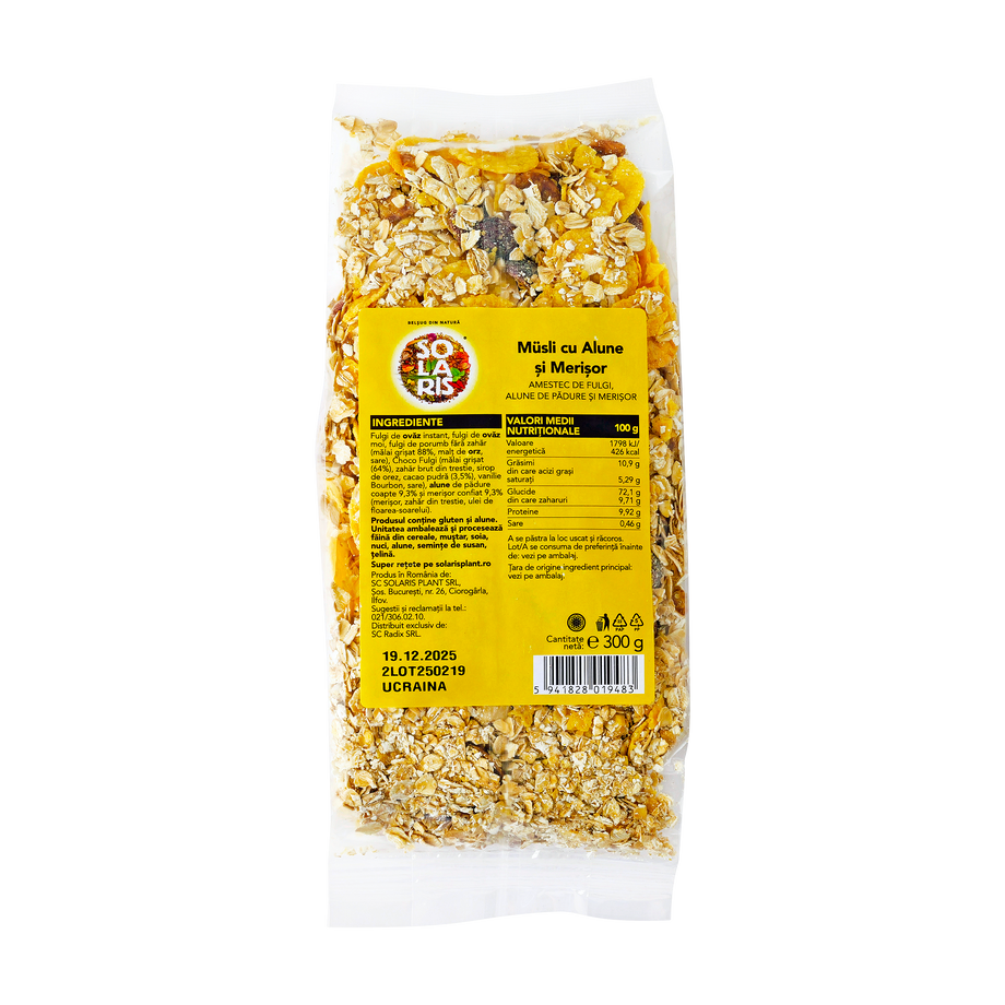 Musli cu alune si merisor 300 g