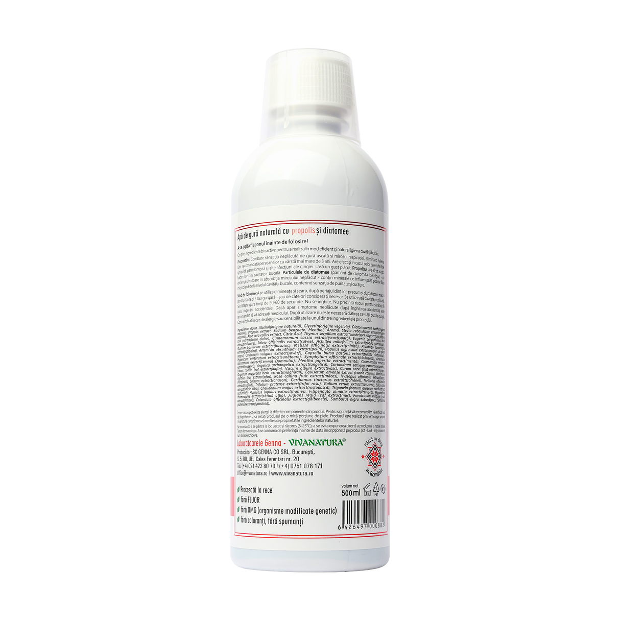 Apa de gura cu propolis si diatomee 500 ml