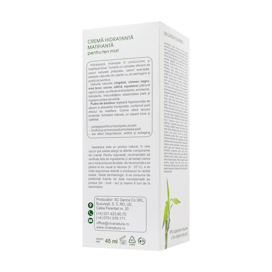 Crema fata hidratanta matifianta ten mixt 45 ml