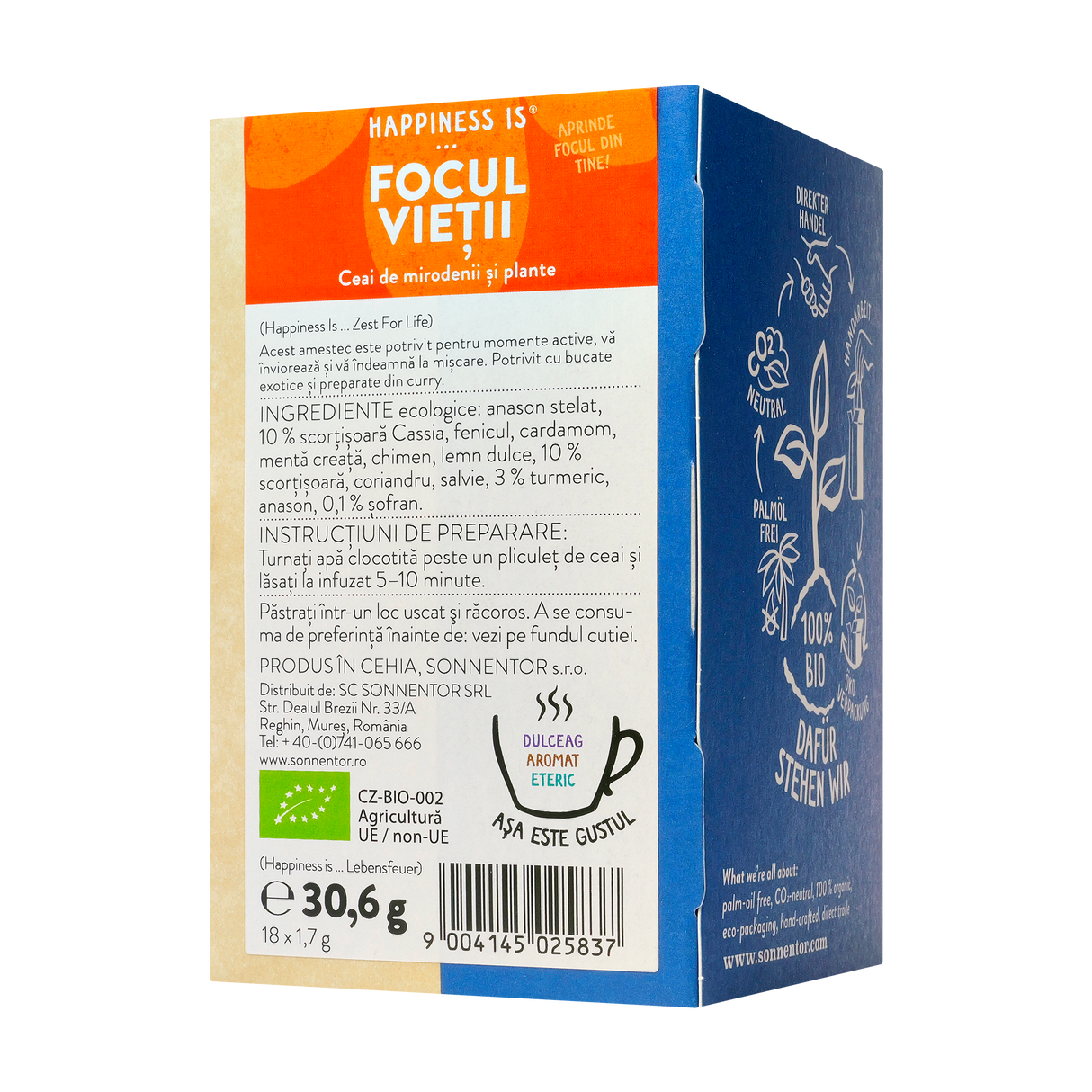 Ceai happiness is...focul vietii 18 plicuri