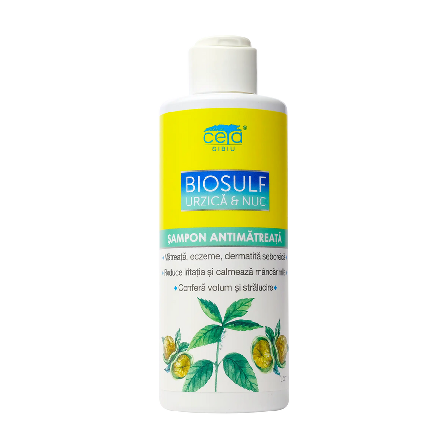 Sampon biosulf, urzica si nuc 200 ml