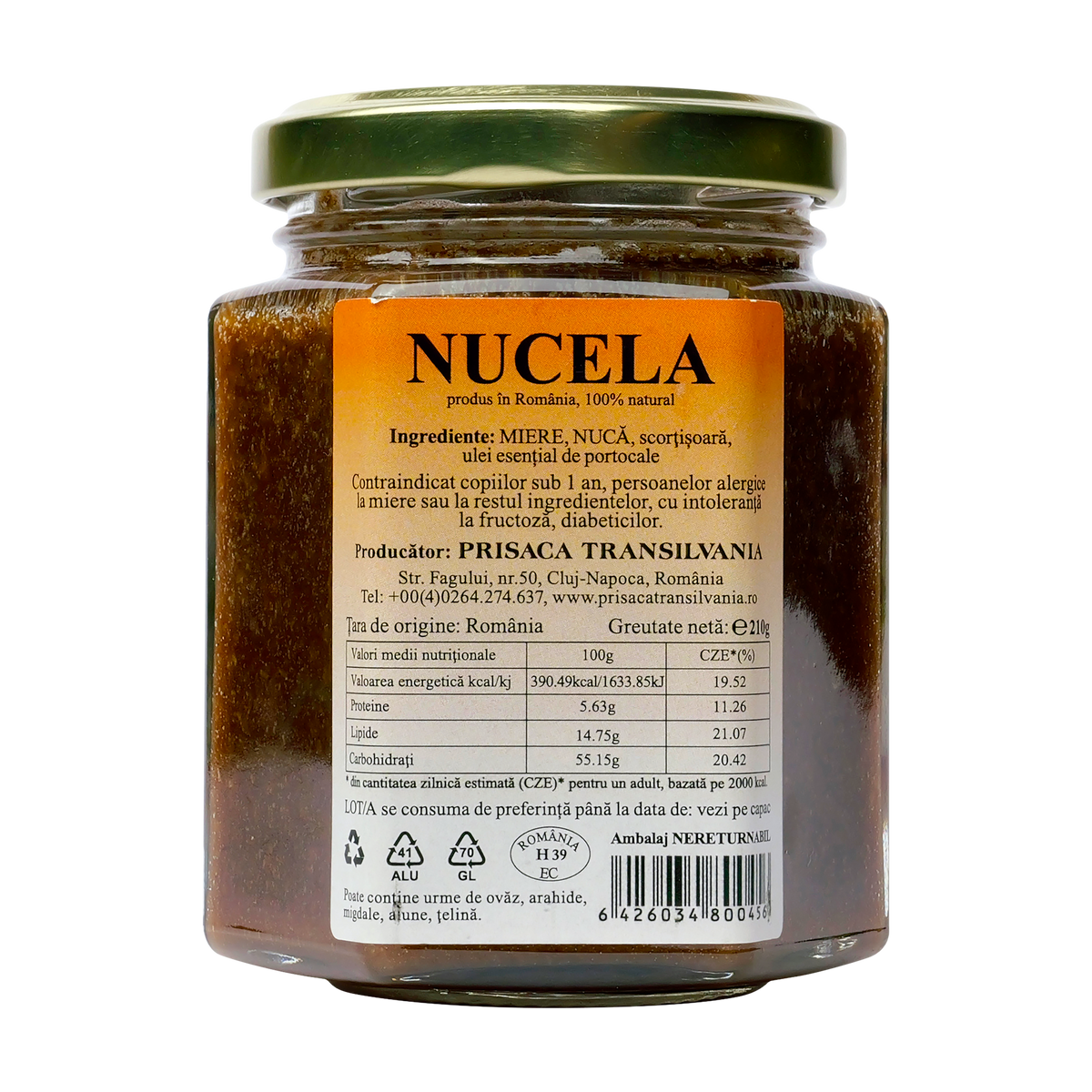 Crema de miere cu nuca 210 g