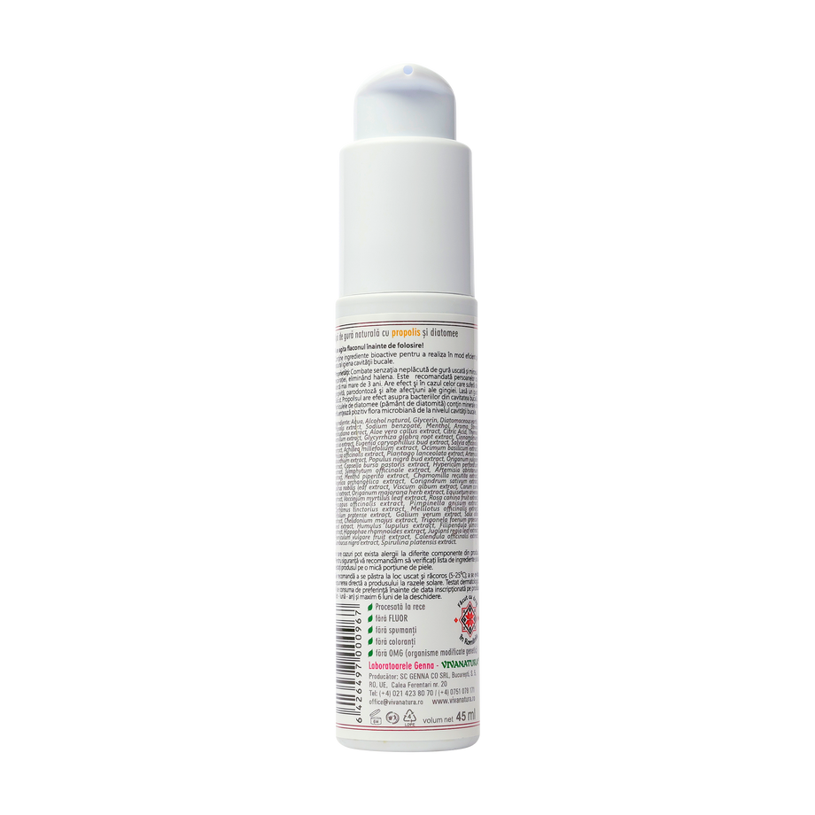 Apa de gura cu propolis si diatomee 45 ml