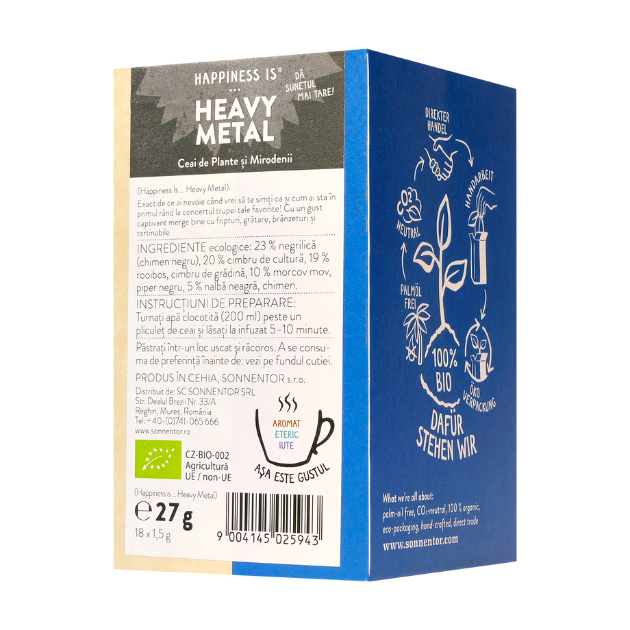 Ceai happiness is...heavy metal 18 plicuri
