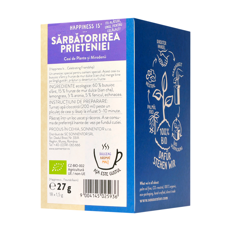 Ceai happiness is...sarbatoarea prieteniei 18 plicuri