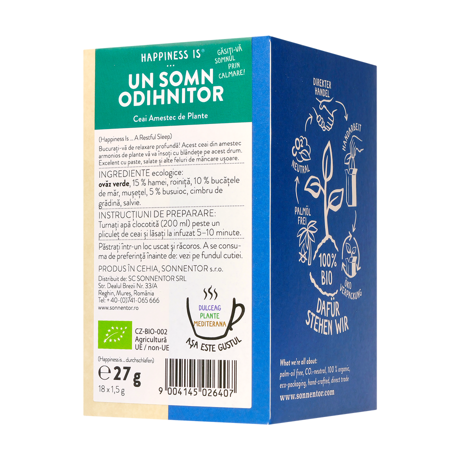 Ceai happiness is...un somn odihnitor 18 plicuri