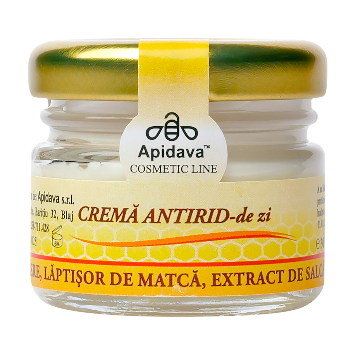 Crema antirid de zi cu miere, extract de salcam si laptisor de matca 30 ml