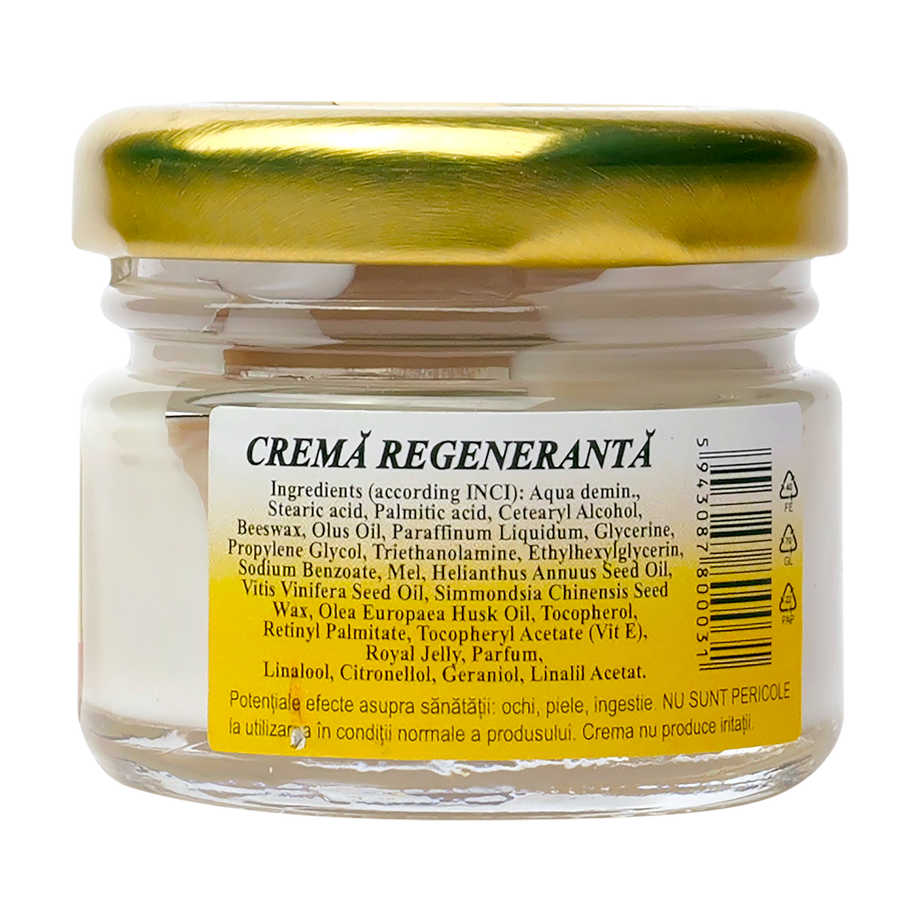 Crema regeneranta de noapte cu miere, laptisor de matca si vitaminele A si E 30 ml