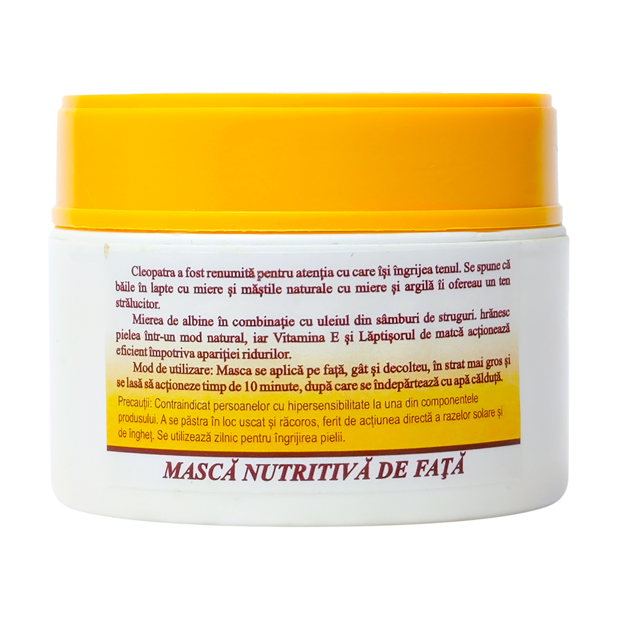 Masca Cleopatra cu miere, argila, laptisor de matca si Vitamina E 50 ml