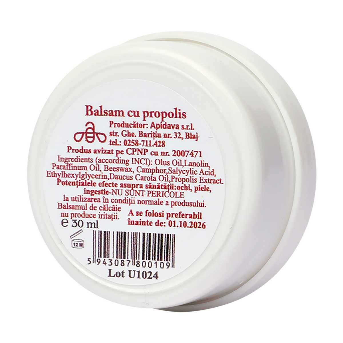 Balsam de calcaie cu miere si ceara de albine 30 ml