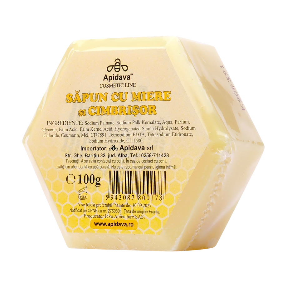 Sapun vegetal hexagonal cu miere si cimbrisor 100 g