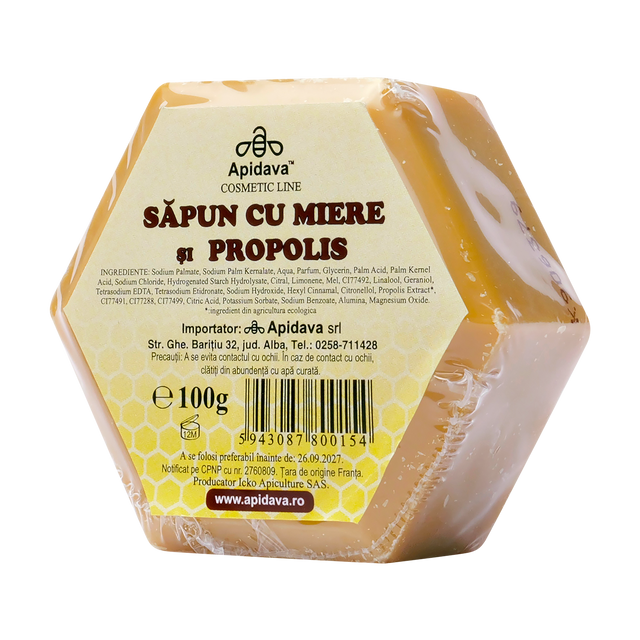 Sapun vegetal hexagonal cu propolis 100 g