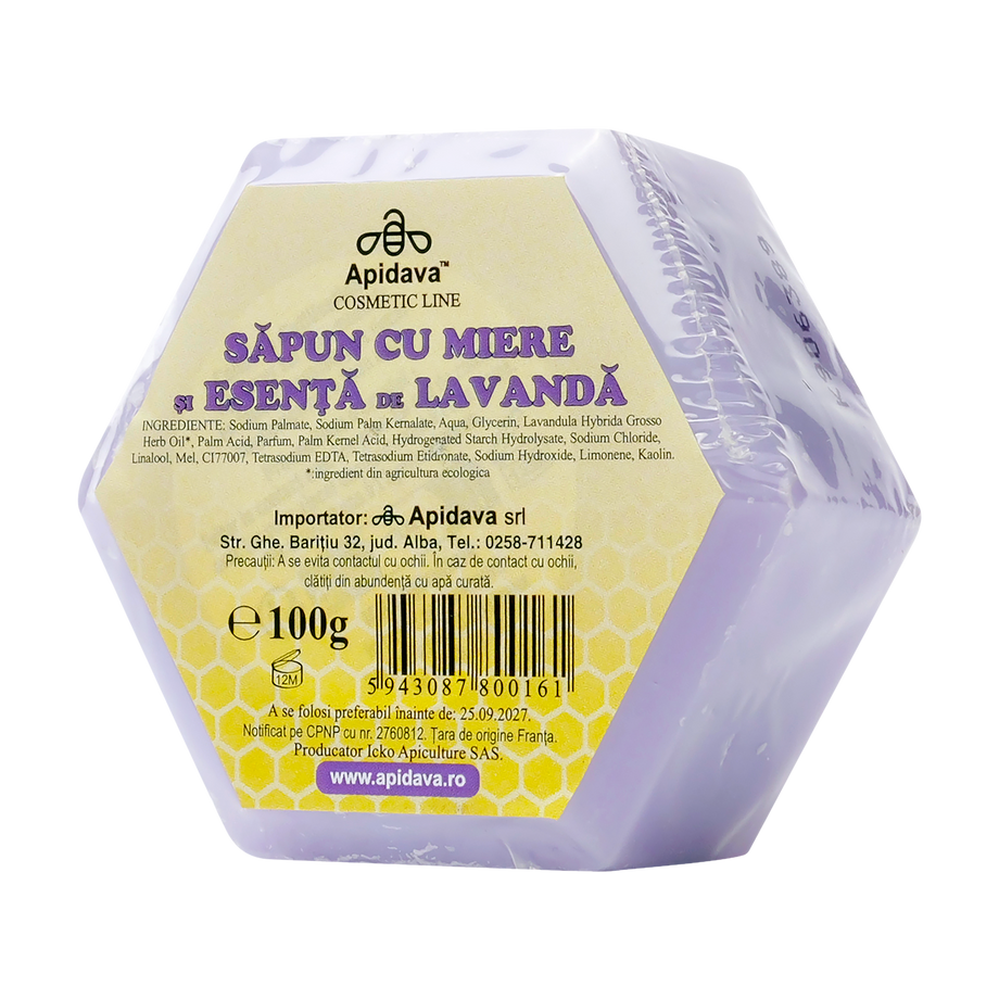 Sapun vegetal hexagonal cu lavanda 100 g
