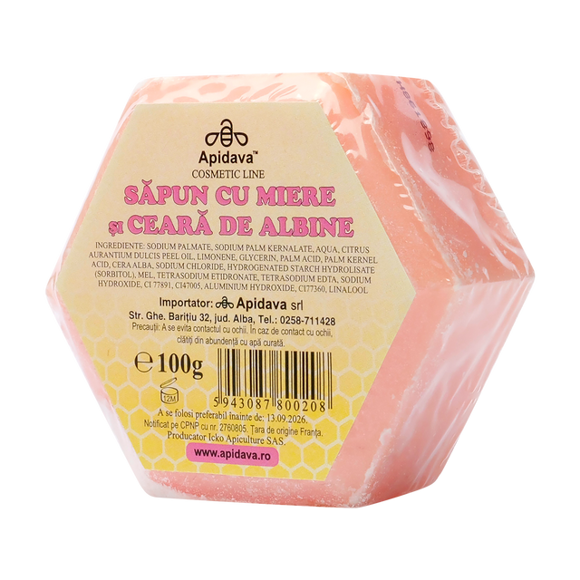 Sapun vegetal hexagonal cu ceara 100 g