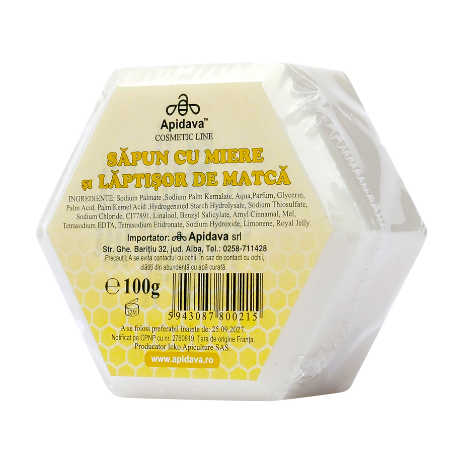 Sapun vegetal hexagonal cu laptisor de matca 100 g