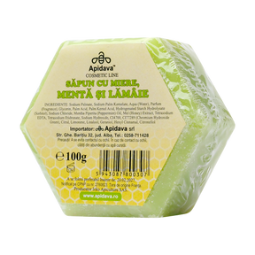 Sapun vegetal hexagonal cu menta si lamaie 100 g