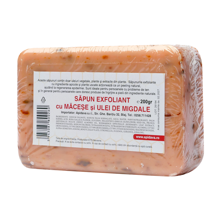 Sapun exfoliant cu macese si unt de shea 200 g