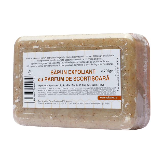 Sapun exfoliant cu scortisoara si unt de shea 200 g