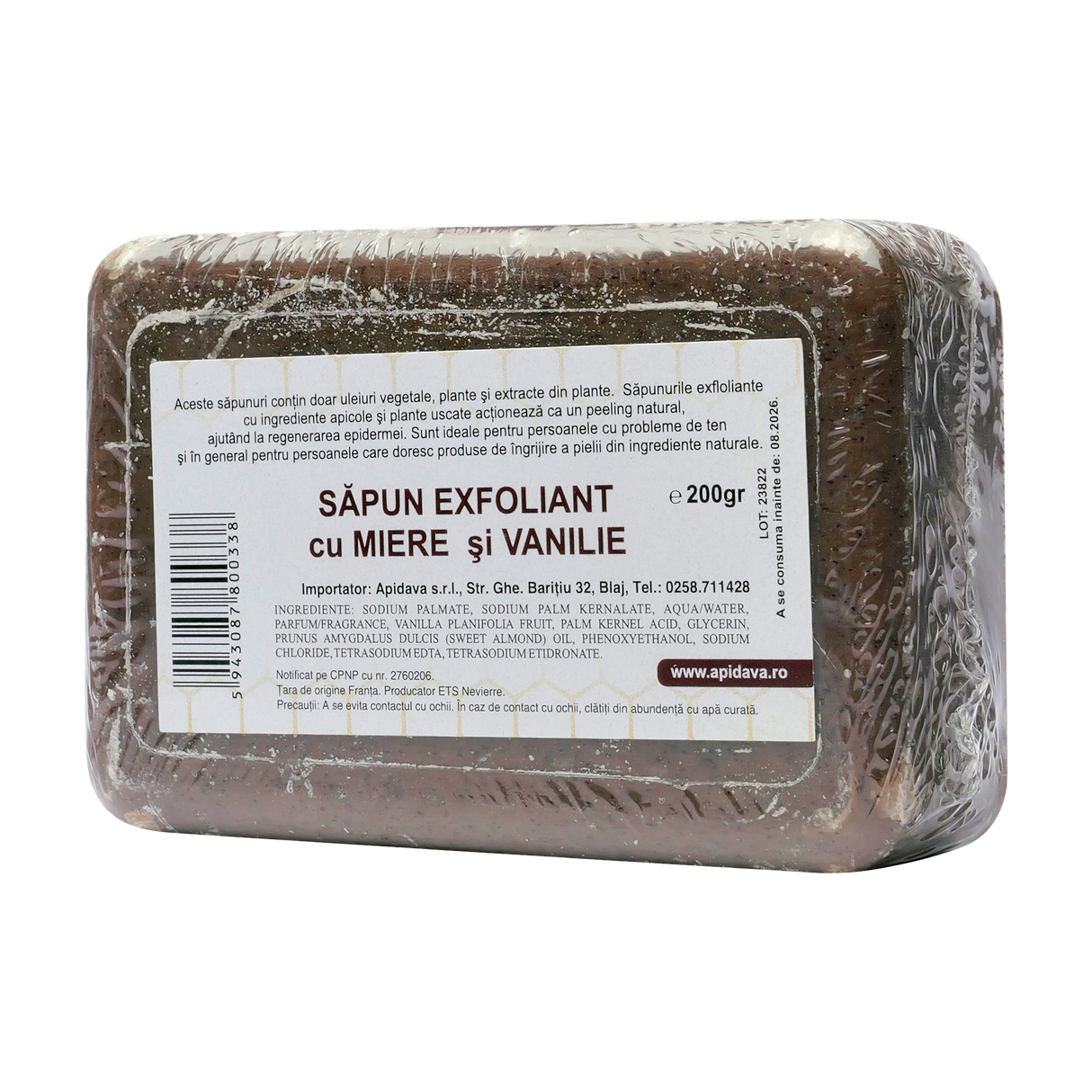 Sapun exfoliant cu vanilie 200 g
