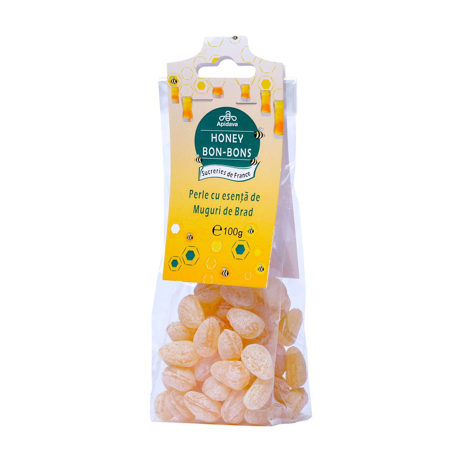 Bomboane perle cu miere si brad 100 g