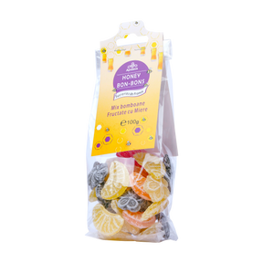 Bomboane cu miere mix fructate 100 g